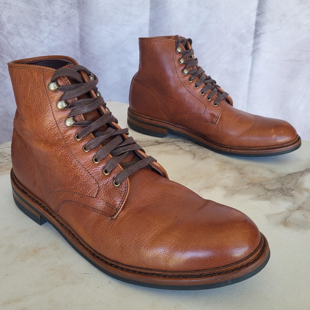 Allen Edmonds Higgins Mill Boots Mens Size 10.5 D Brown Leather Ankle Lace Up
